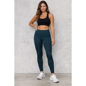 Lululemon Size 8 Teal High Rise Leggings Sculpt Yoga Gym Athleisure